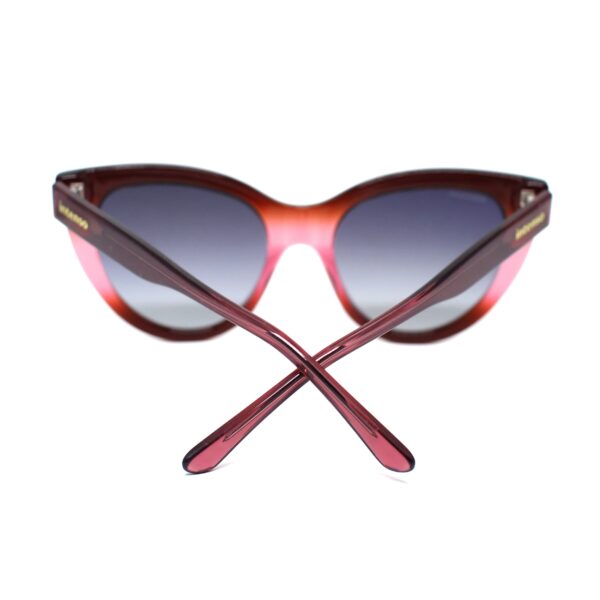 Damskie okulary przeciwsłoneczne Intenso. Czerwony kolor, tworzywo, koci kształt