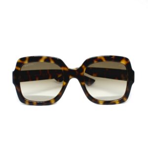 Damskie okulary przeciwsloneczne Gucci, kwadratowe, szylkretowe